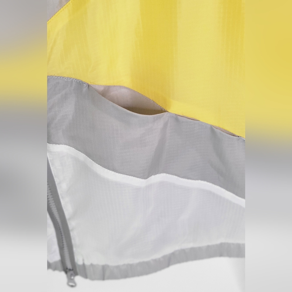 Blanc Noir - Tulum Windbreaker - Yellow and Gray Jacket - Size L - Picture 13 of 16